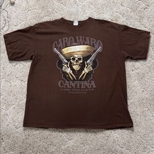 Cabo Wabo Cantina Brown Skull Graphic Tee - Men's Short Sleeve